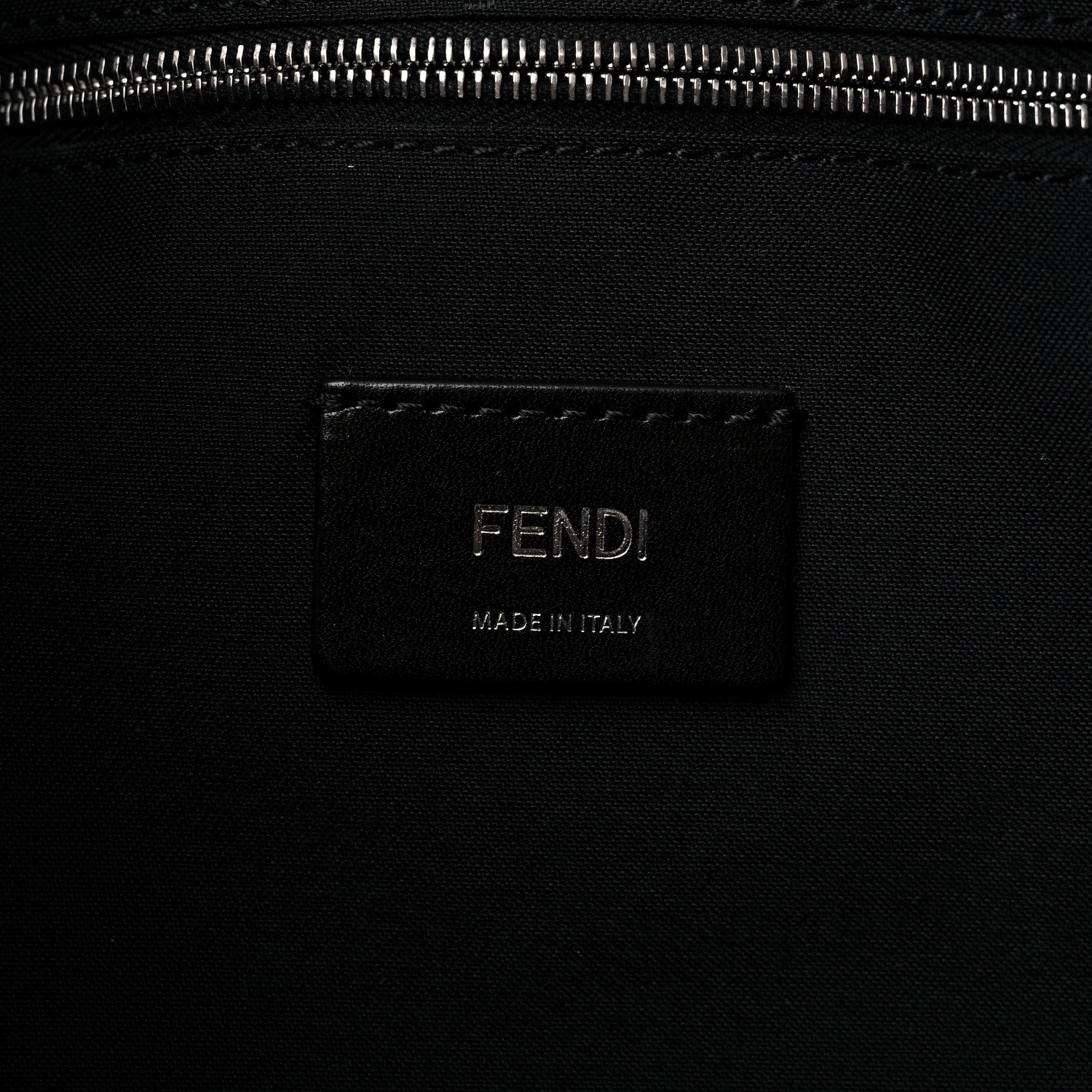 Fendi Fabric Jacquard Canvas Vitello Grace Pequin FF 1974 Large Convertible Baguette Tobacco Moro Grezzo Sand 6 of 9
