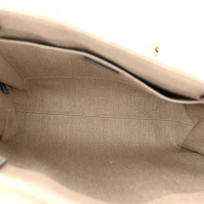 Chloe Linen Calfskin Medium Woody Ribbon Tote White Light Blue 5 of 10