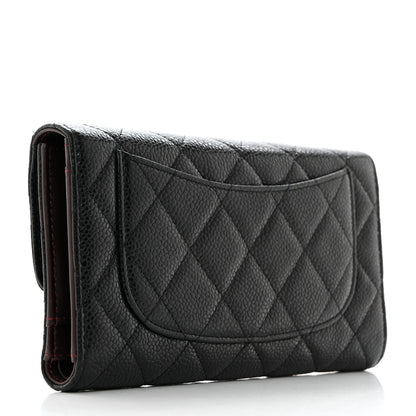 Chanel Caviar Quilted Large Flap Wallet Black 3 of 8