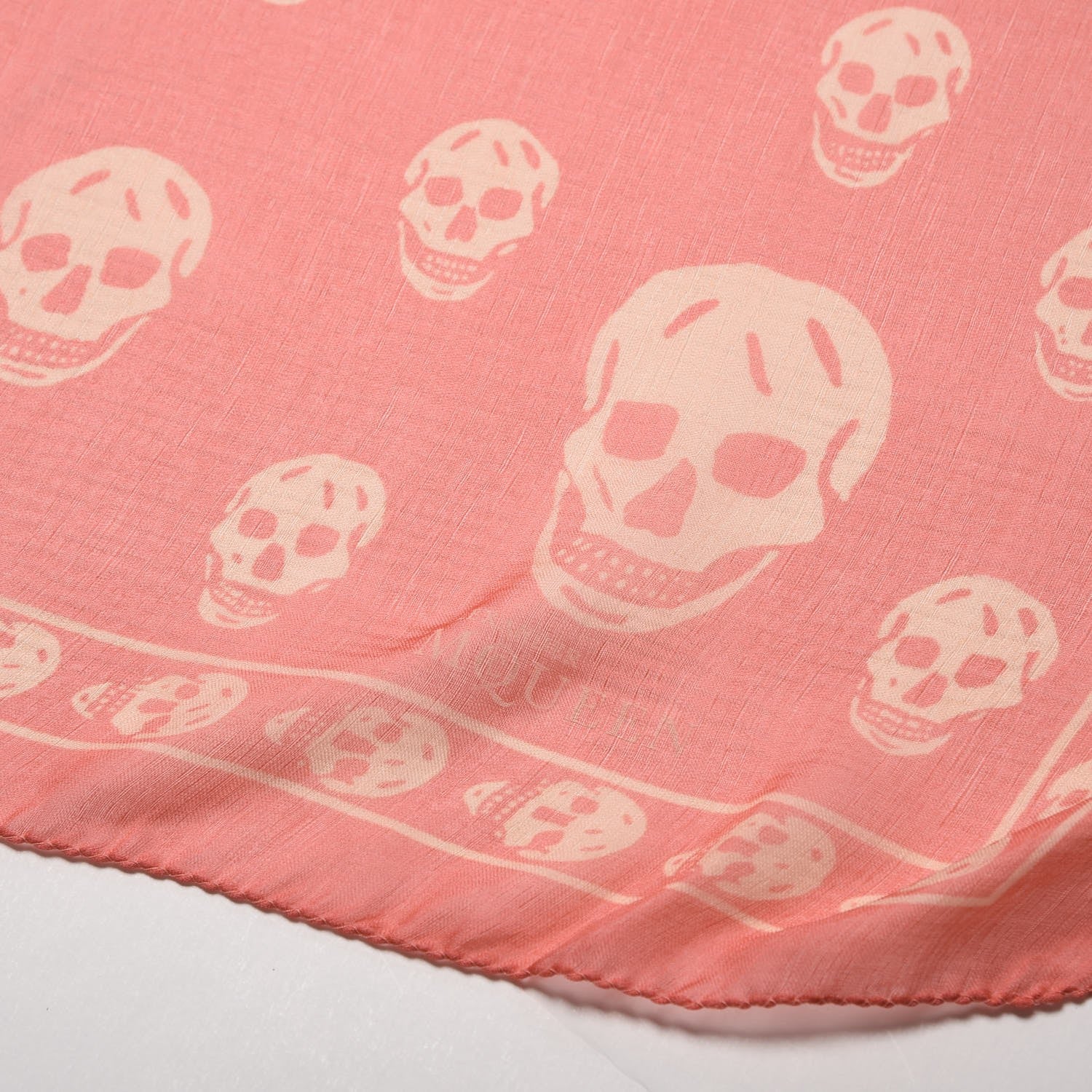 Alexander McQueen Silk Chiffon Skull Scarf Pink 4 of 6