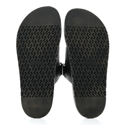 Hermes Calfskin Mens Chypre Sandals 44 Black 5 of 9