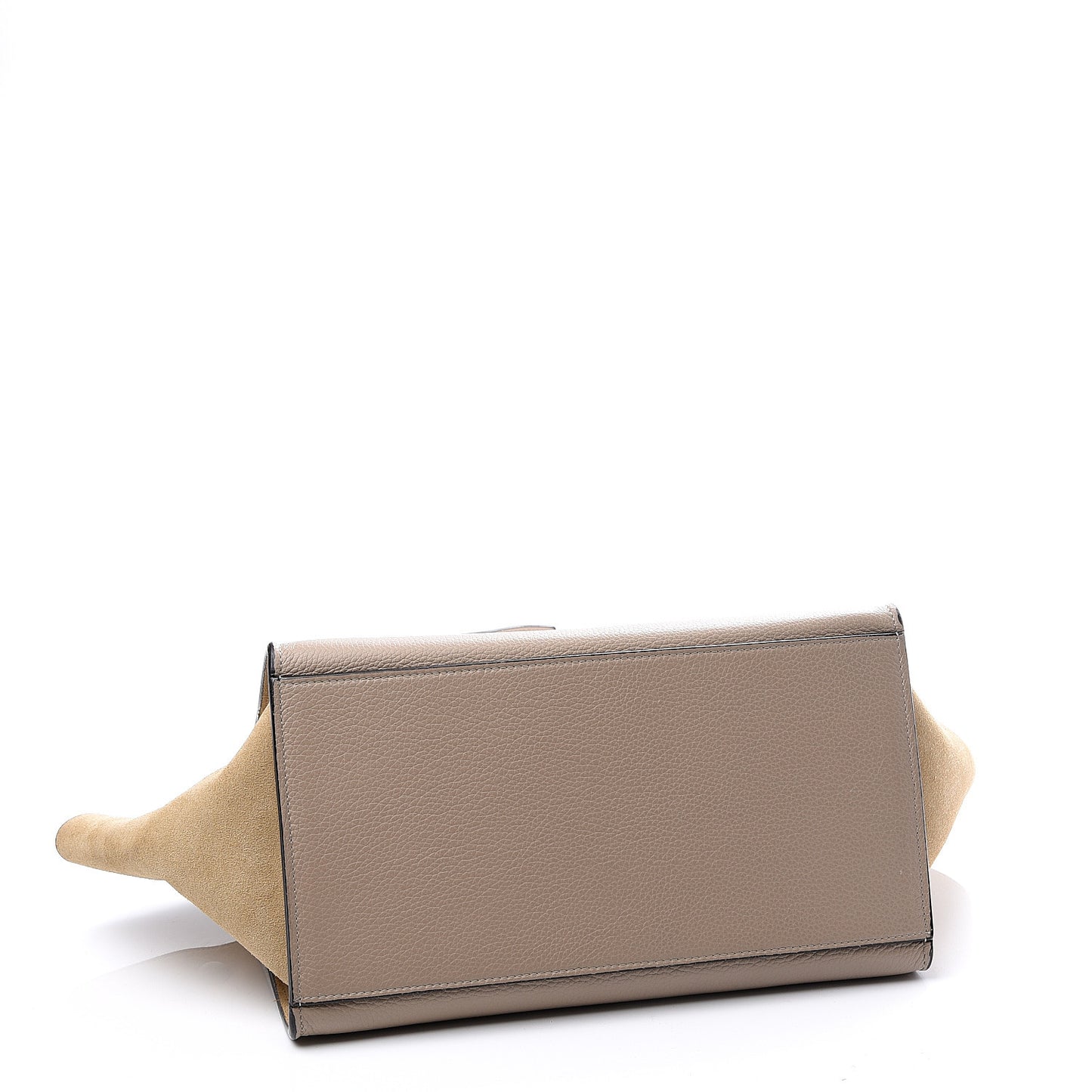 Drummed Calfskin Suede Medium Trapeze Dune