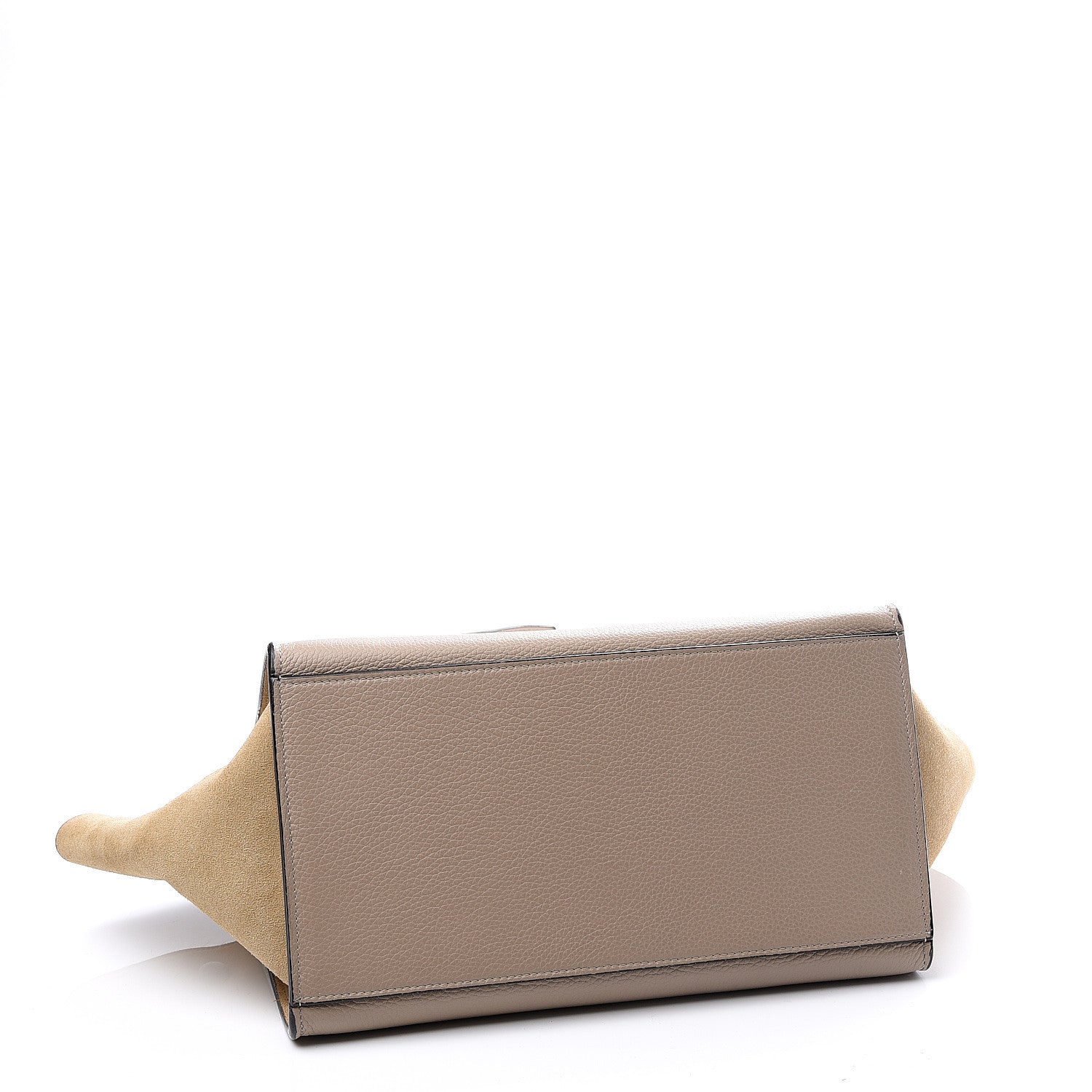 Celine Drummed Calfskin Suede Medium Trapeze Dune 3 of 8