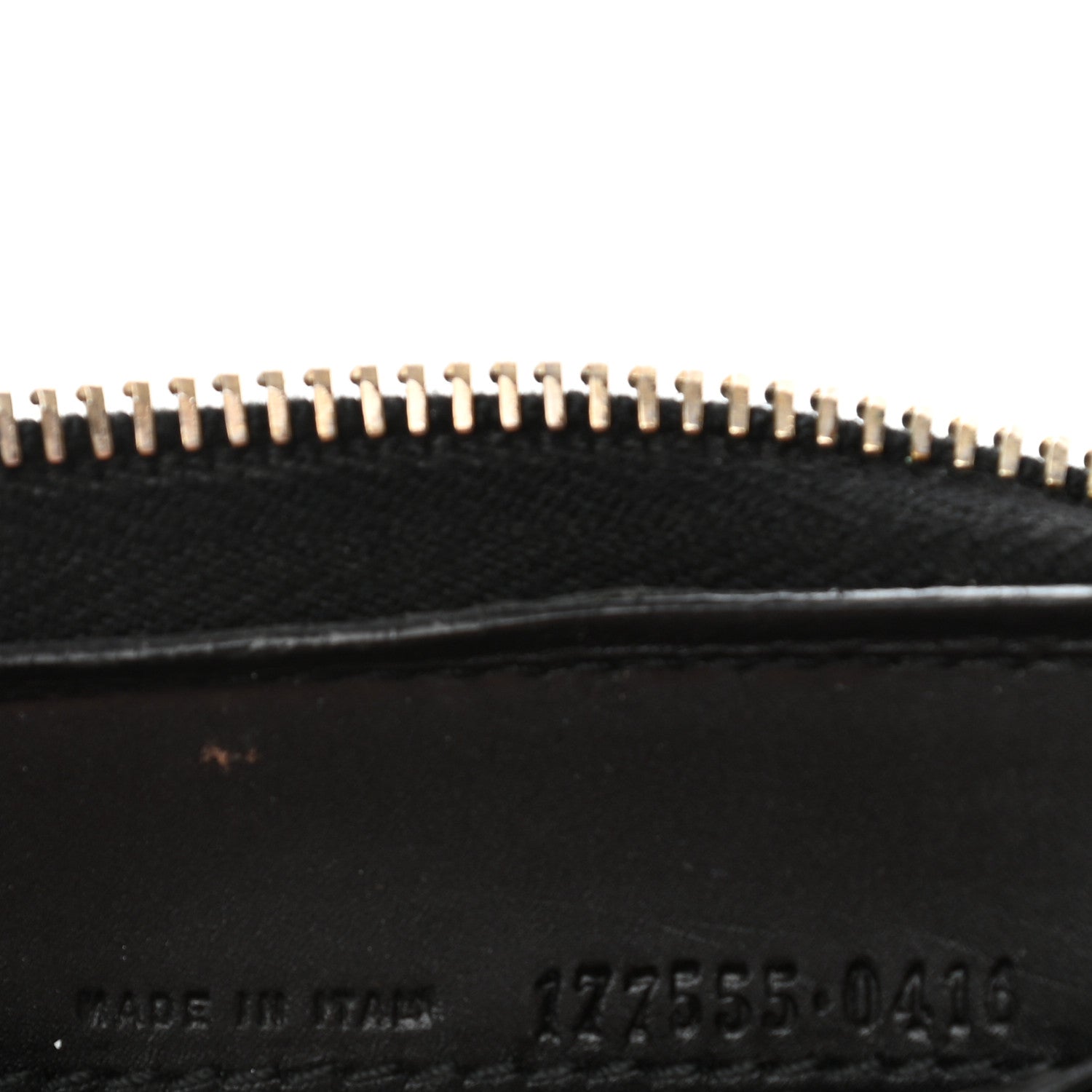 Saint Laurent Textured Patent Monogram Belle De Jour Zip Around Wallet Black 9 of 9