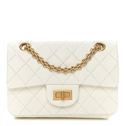 Chanel Aged Calfskin Quilted 2.55 Reissue Mini Flap White 1 of 11