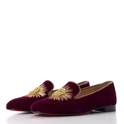 Christian Louboutin Velvet Morning Sakouette Flat Loafers 37.5 Figue 2 of 11