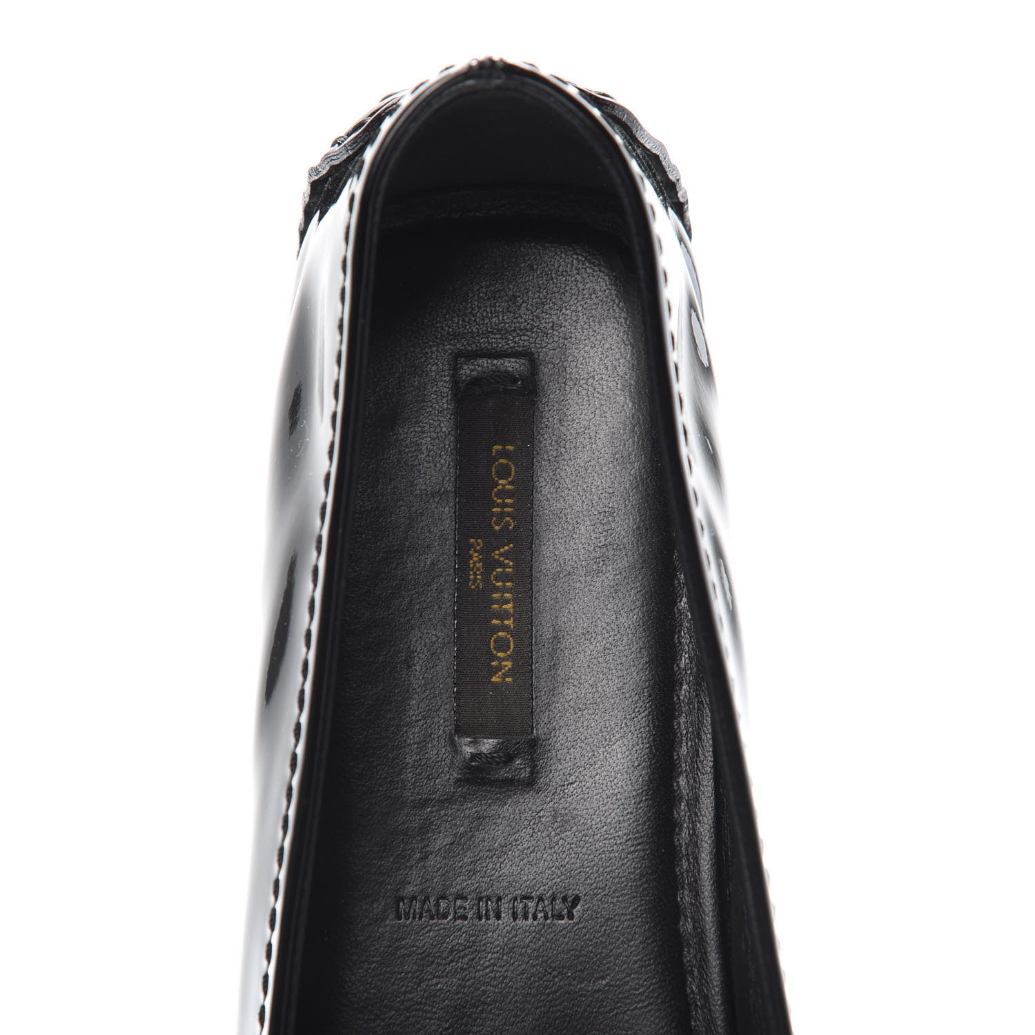 Louis Vuitton Patent Calfskin Oxford Ballerina Flats 38.5 Black 7 of 9