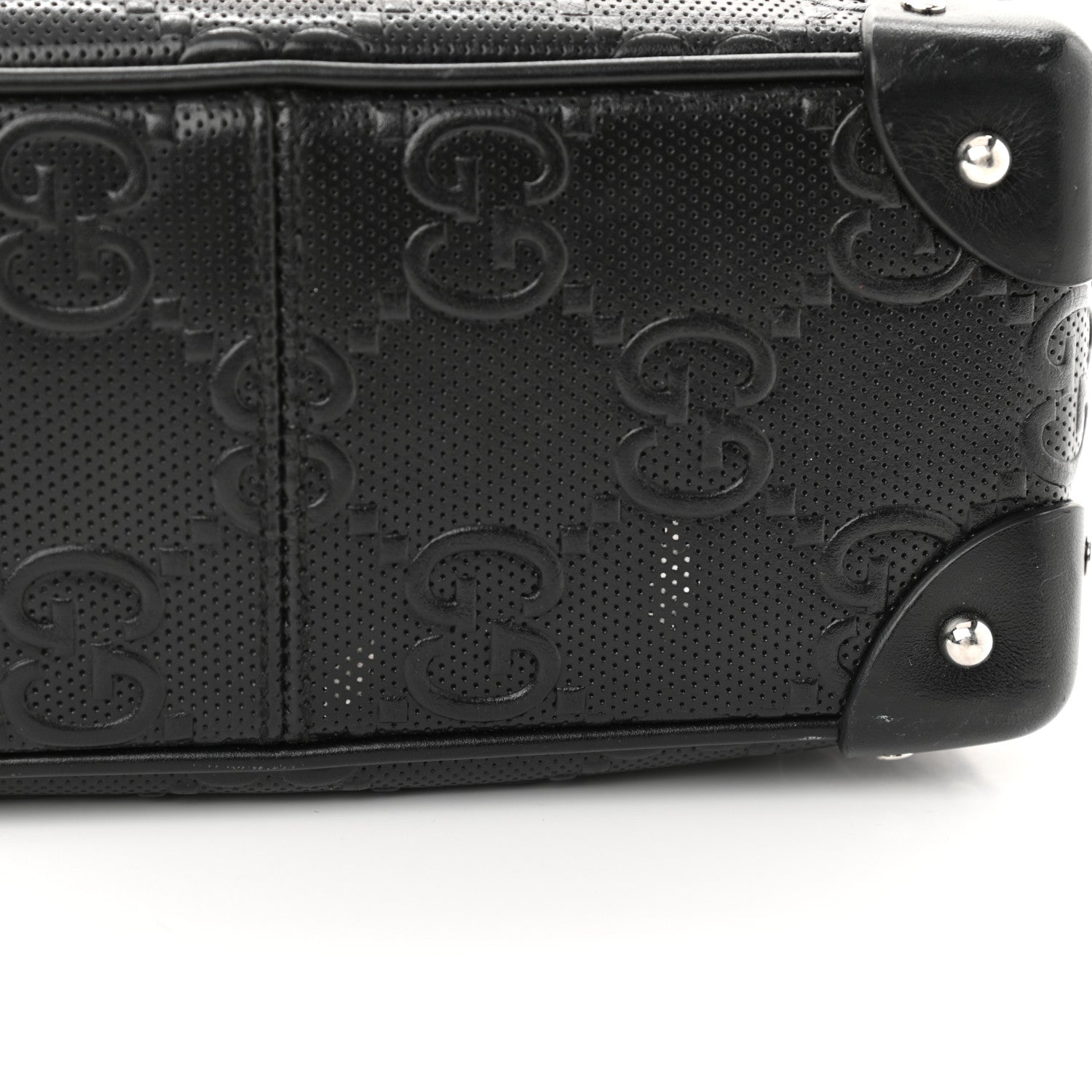 Gucci Calfskin GG Tennis Embossed Square Messenger Bag Black 14 of 14