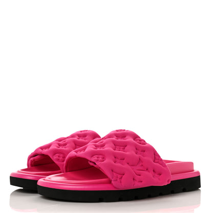 Louis Vuitton Technical Fabric Embossed Monogram Pool Pillow Comfort Mules 37 Fuchsia 3 of 8