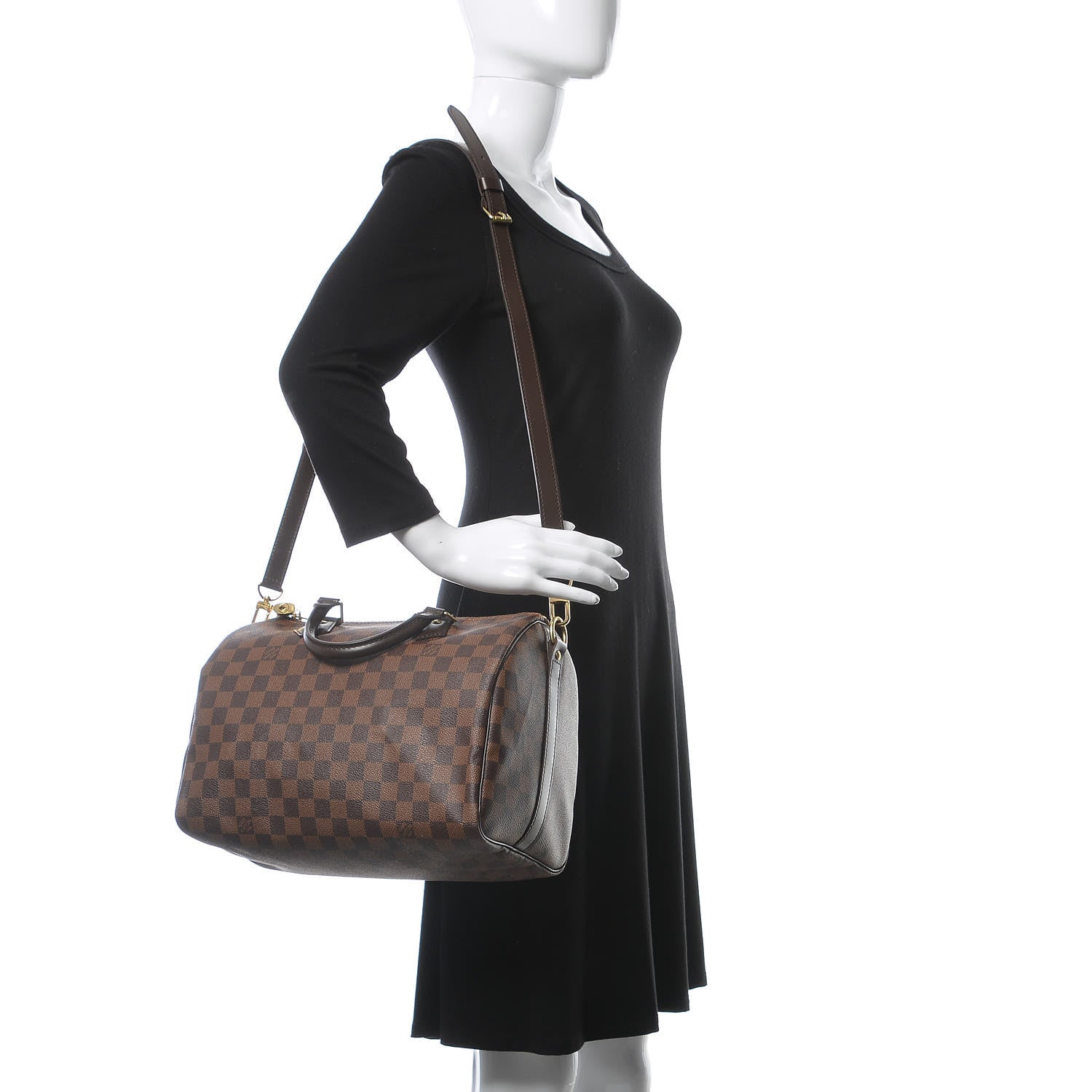 Louis Vuitton Damier Ebene Speedy Bandouliere 30 2 of 12