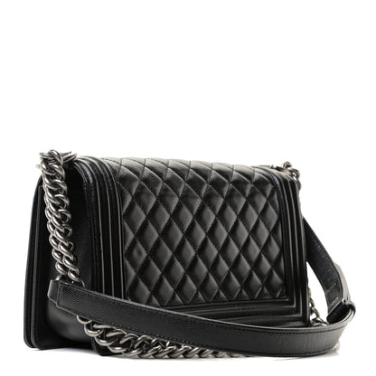 Chanel Caviar Quilted Medium Boy Flap Black 3 of 12