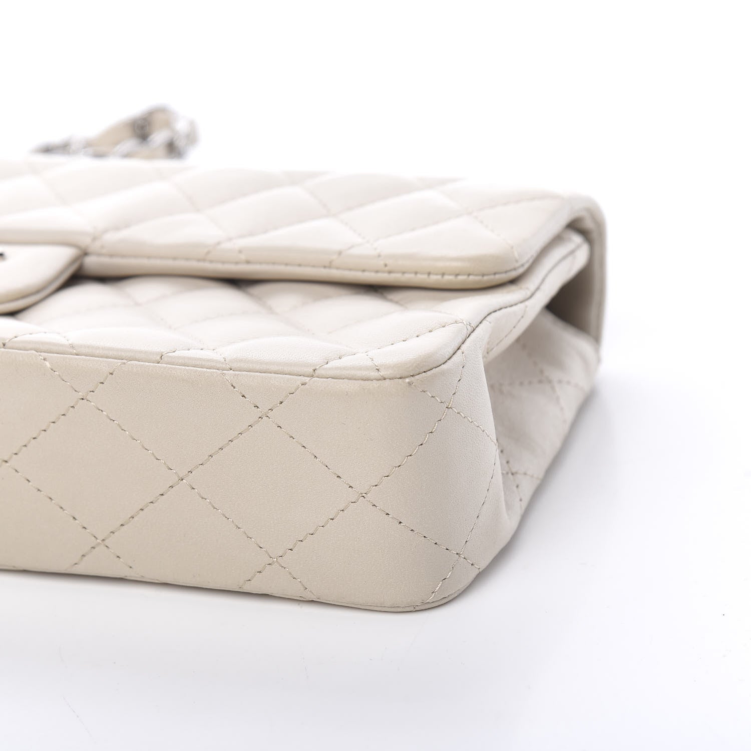 Chanel Lambskin Quilted East West Flap White 9 of 9