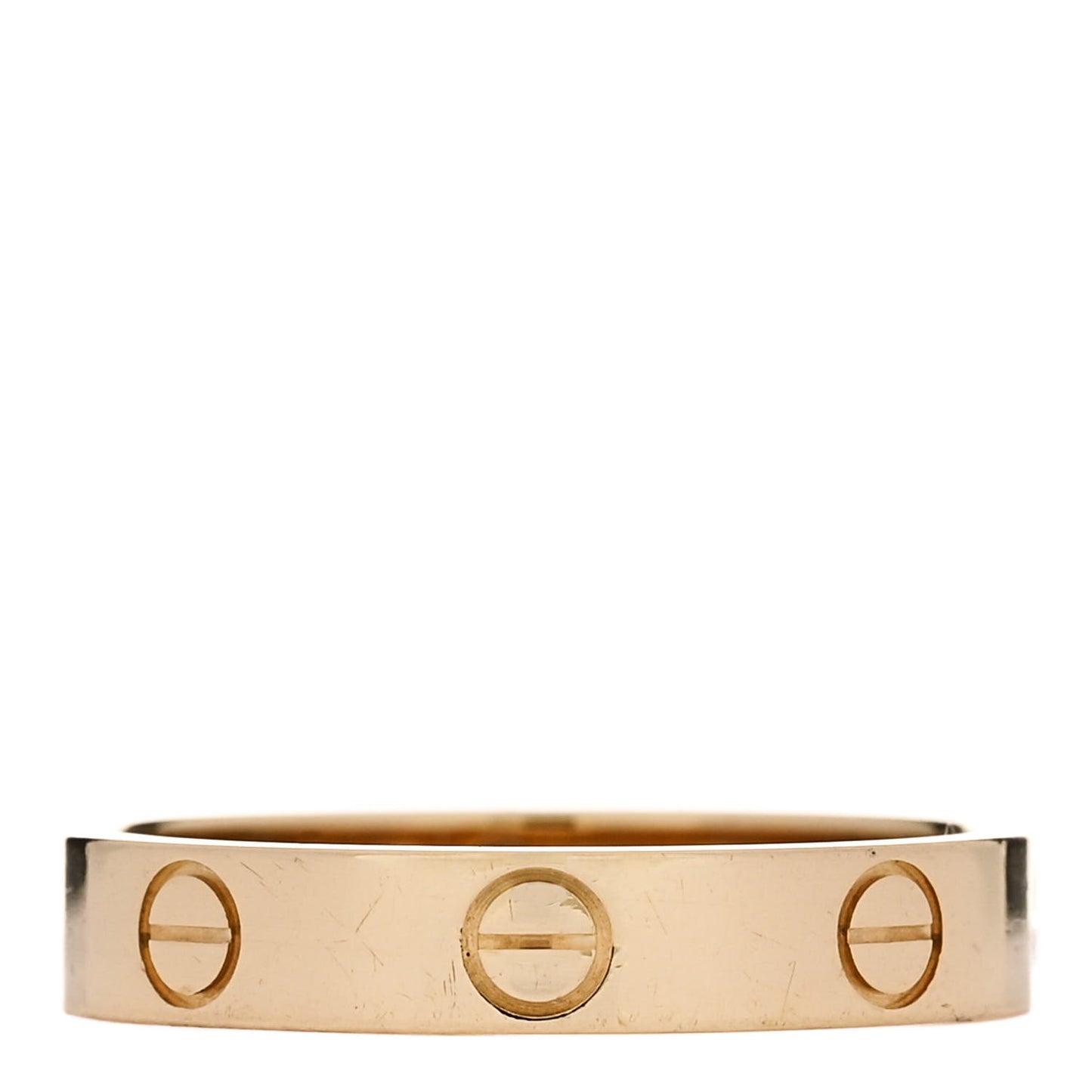 18K Yellow Gold 3.5mm LOVE Wedding Band Ring 54 6.75