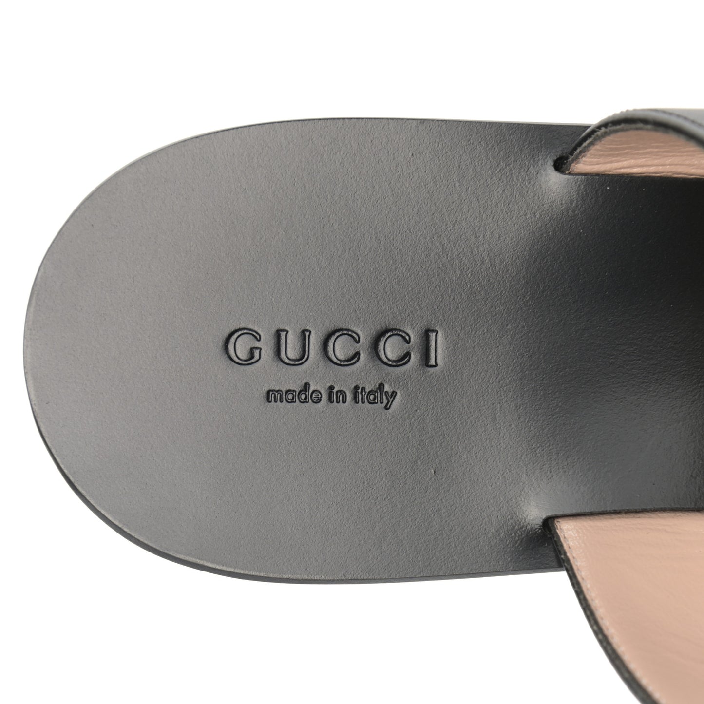 Calfskin GG Marmont Thong Sandals 39.5 Black