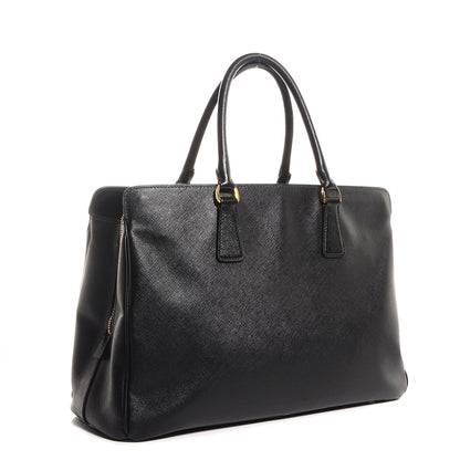 Prada Saffiano Lux Large Top Handle Open Tote Nero Black 4 of 11