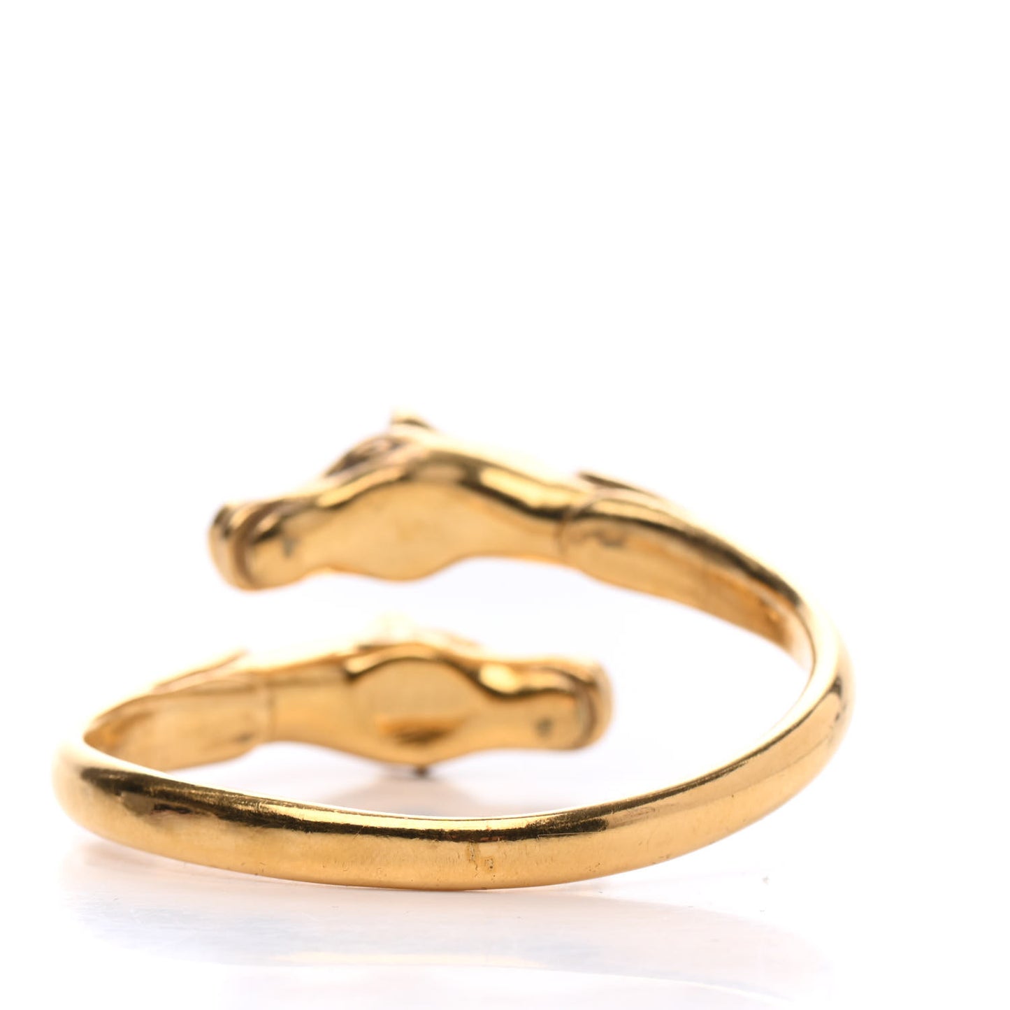 Metal Double Horse Head Bangle Gold