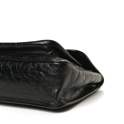 Saint Laurent Crinkled Calfskin Matelasse Monogram Large Niki Chain Satchel Black 9 of 9