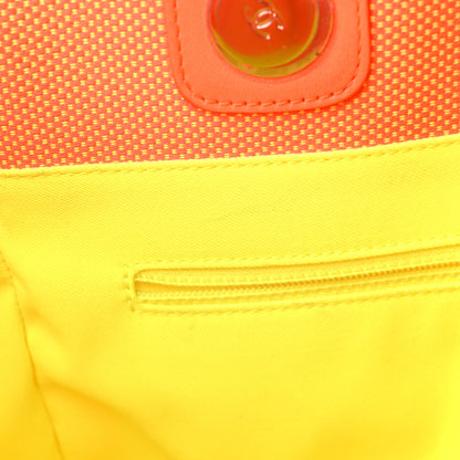 Chanel Mixed Fibers Calfskin Small Deauville Tote Orange Yellow 12 of 15
