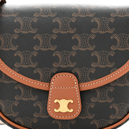 Celine Canvas Calfskin Triomphe Mini Besace Tan 7 of 10