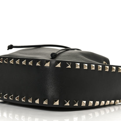 Valentino Garavani Vitello Rockstud Bucket Bag Black 10 of 12