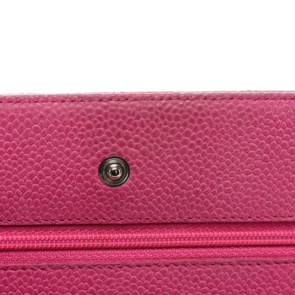 Chanel Iridescent Caviar Quilted Wallet on Chain WOC Pink 13 of 14