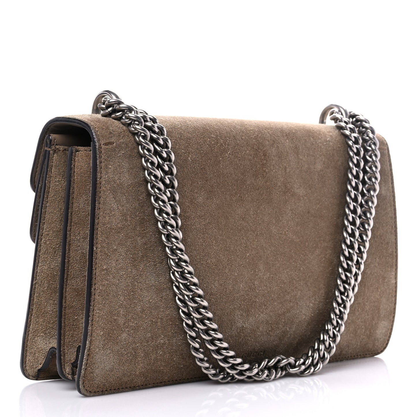 Suede Small Dionysus Shoulder Bag Taupe