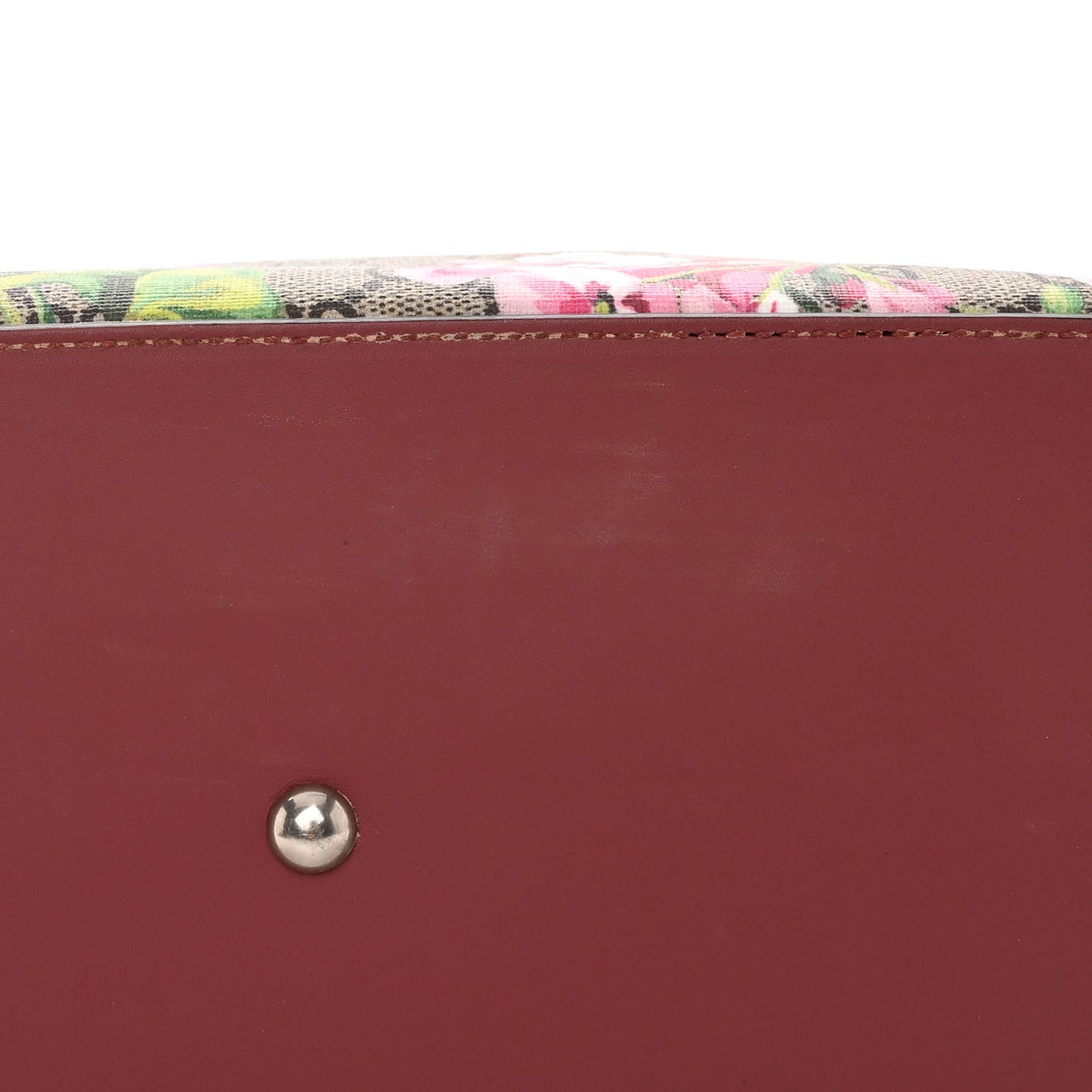 GG Supreme Monogram Blooms Linea A Foldover Tote Beige Multicolor Dry Rose