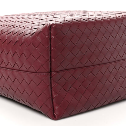 Bottega Veneta Calfskin Intrecciato Large North South Tote Bag Burgundy 8 of 9