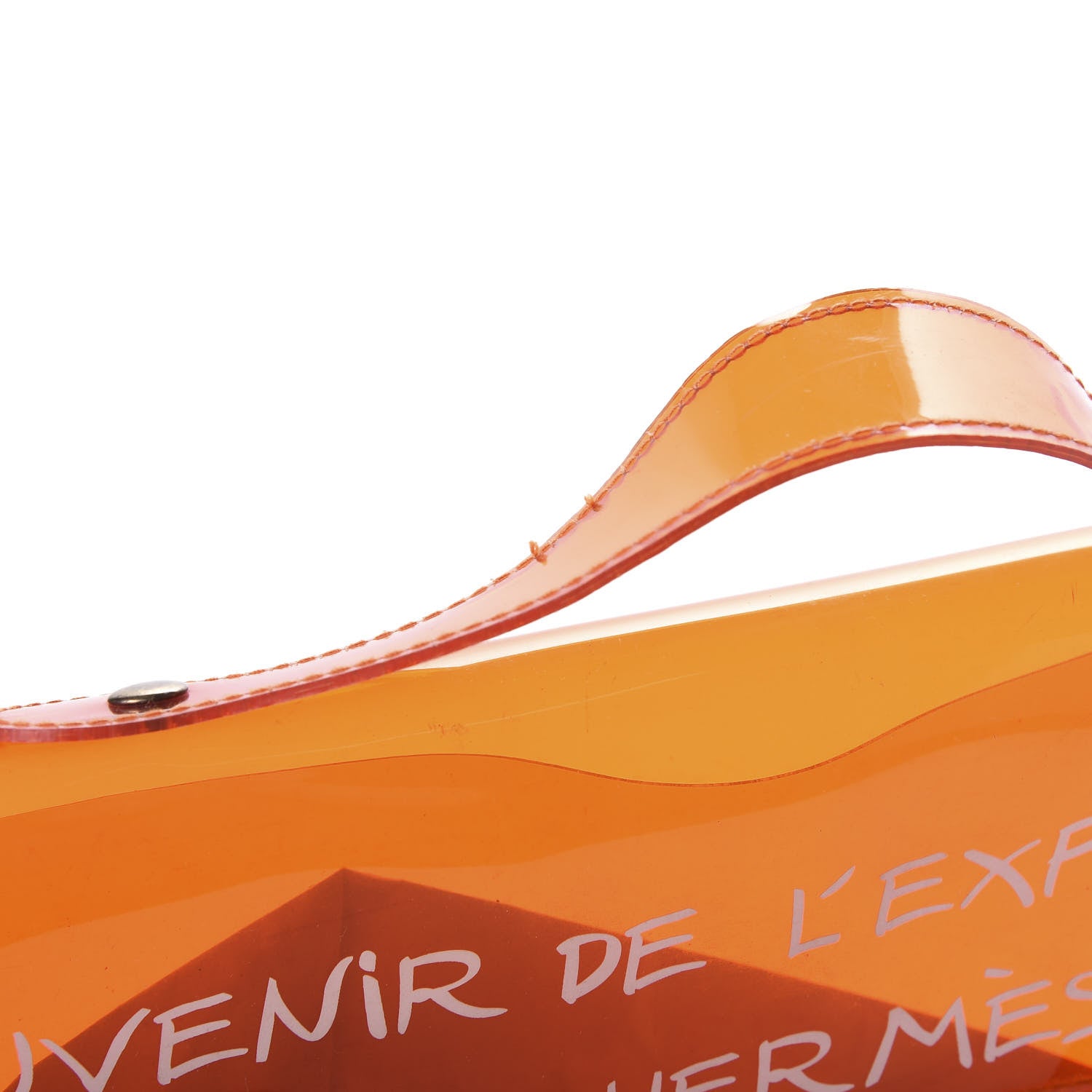 Hermes Vinyl Souvenir De L'Exposition Kelly Orange 8 of 8