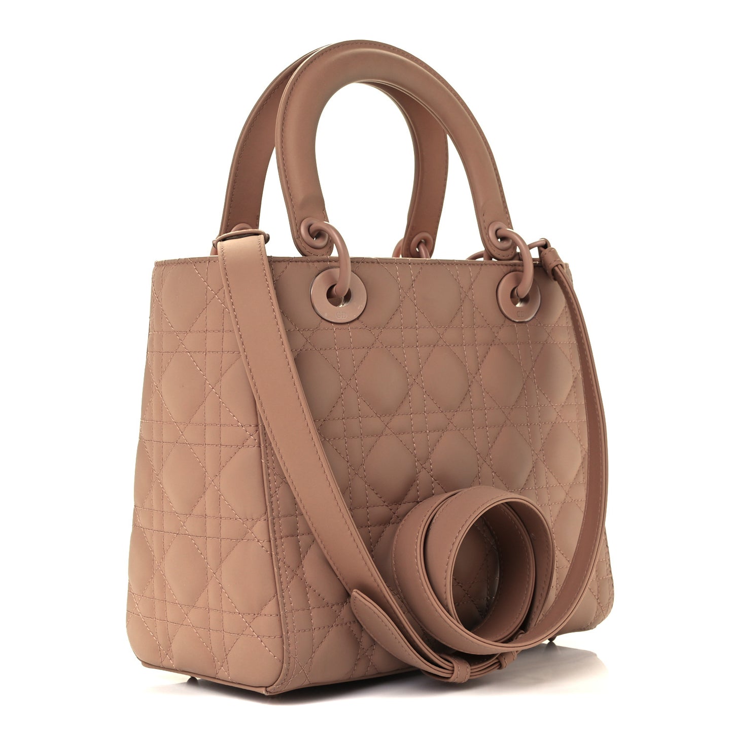 Ultra Matte Calfskin Cannage Medium Lady Dior Beige