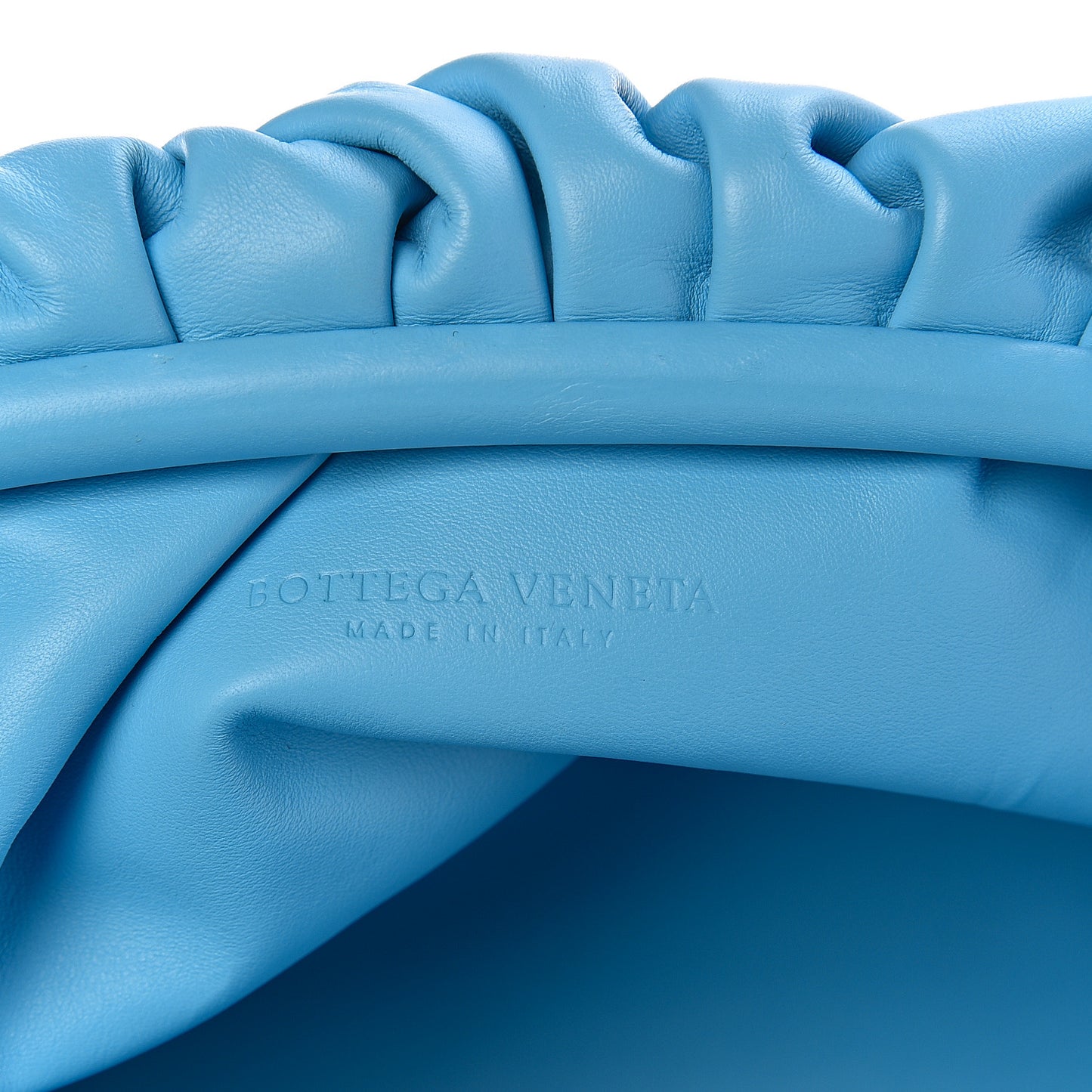 Smooth Butter Calf The Pouch Oversized Clutch Sky Blue