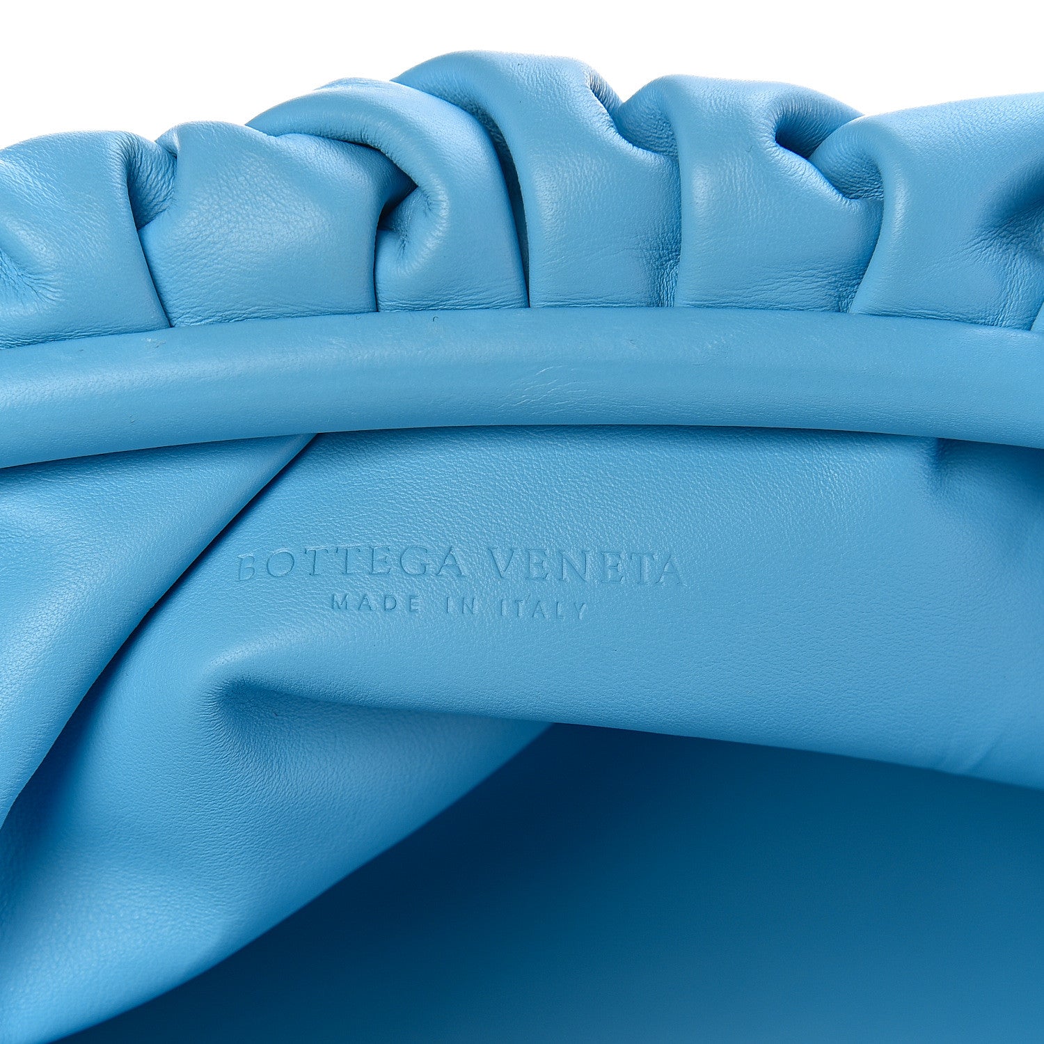 Bottega Veneta Smooth Butter Calf The Pouch Oversized Clutch Sky Blue 5 of 9