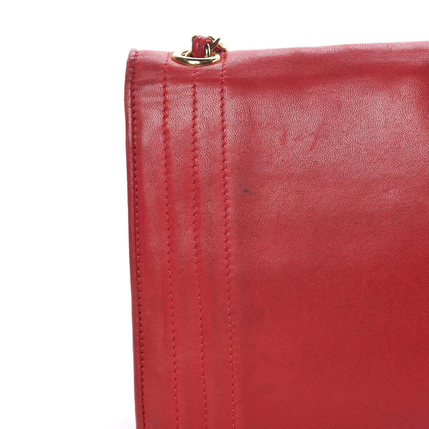 Lambskin CC Envelope Single Flap Red