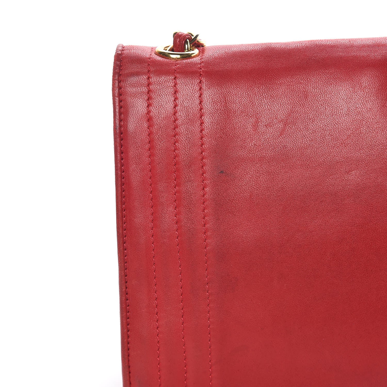Chanel Lambskin CC Envelope Single Flap Red 18 of 25