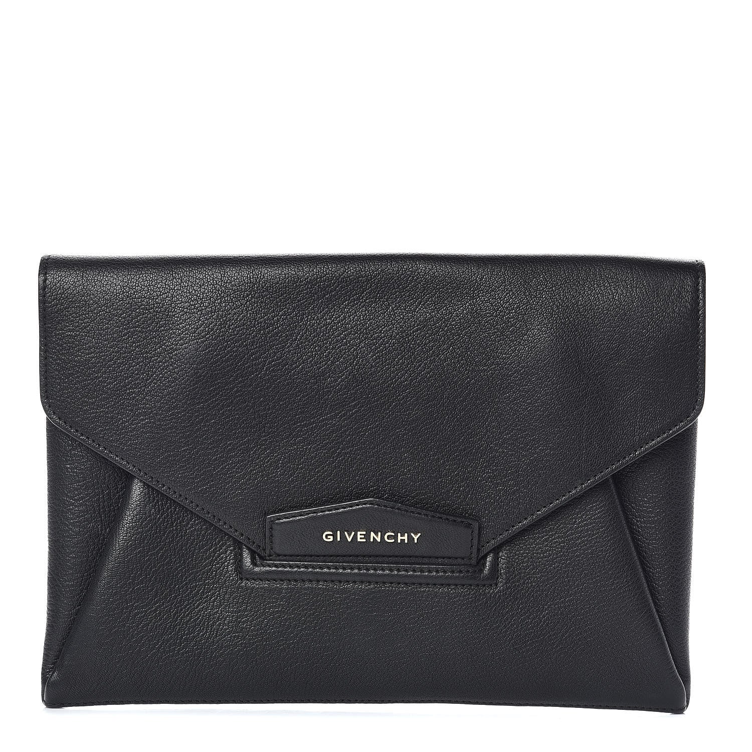 Givenchy Sugar Goatskin Medium Antigona Envelope Clutch Black 1 of 7