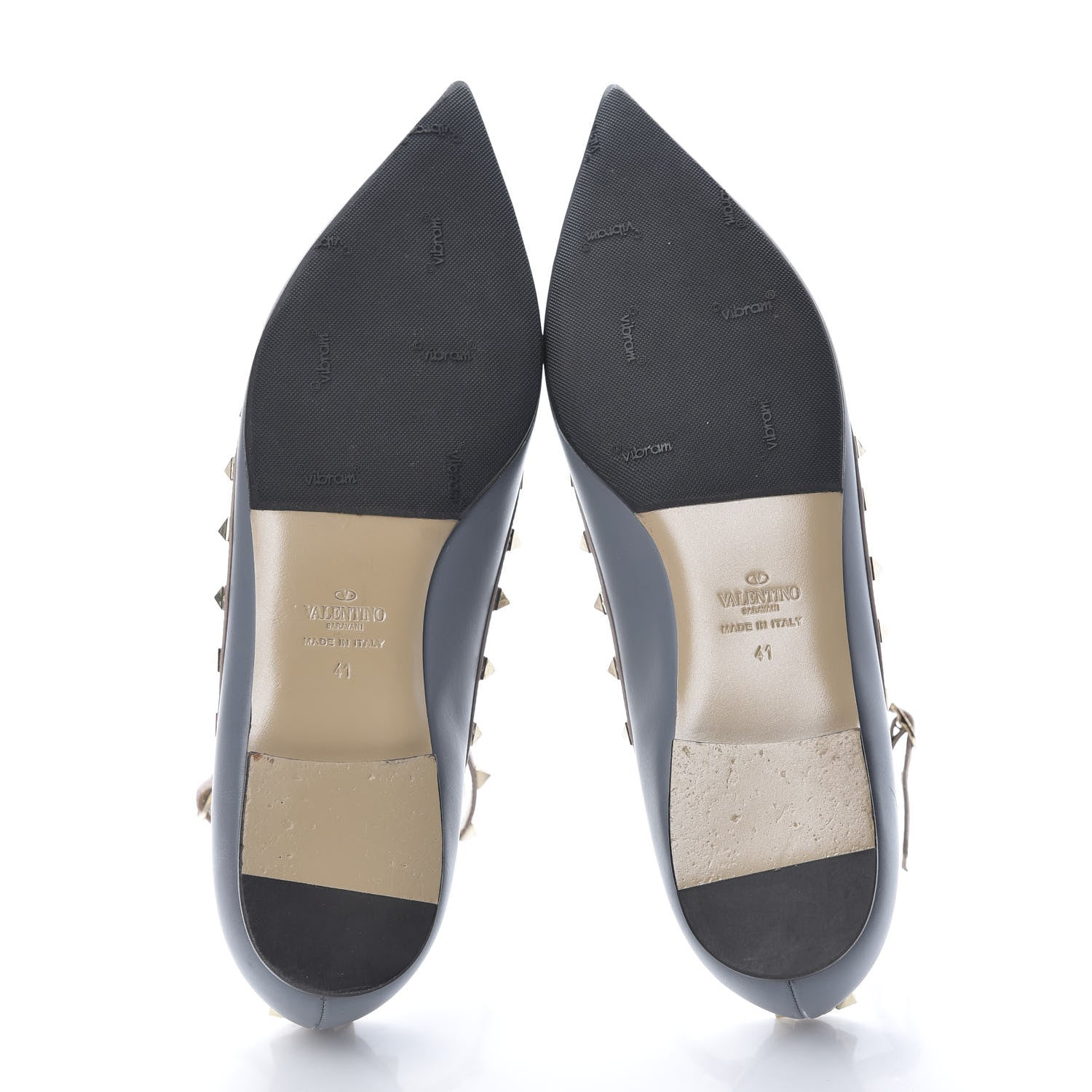 Valentino Garavani Nappa Rockstud Cage Ballerina Flats 41 Stone Poudre 5 of 13