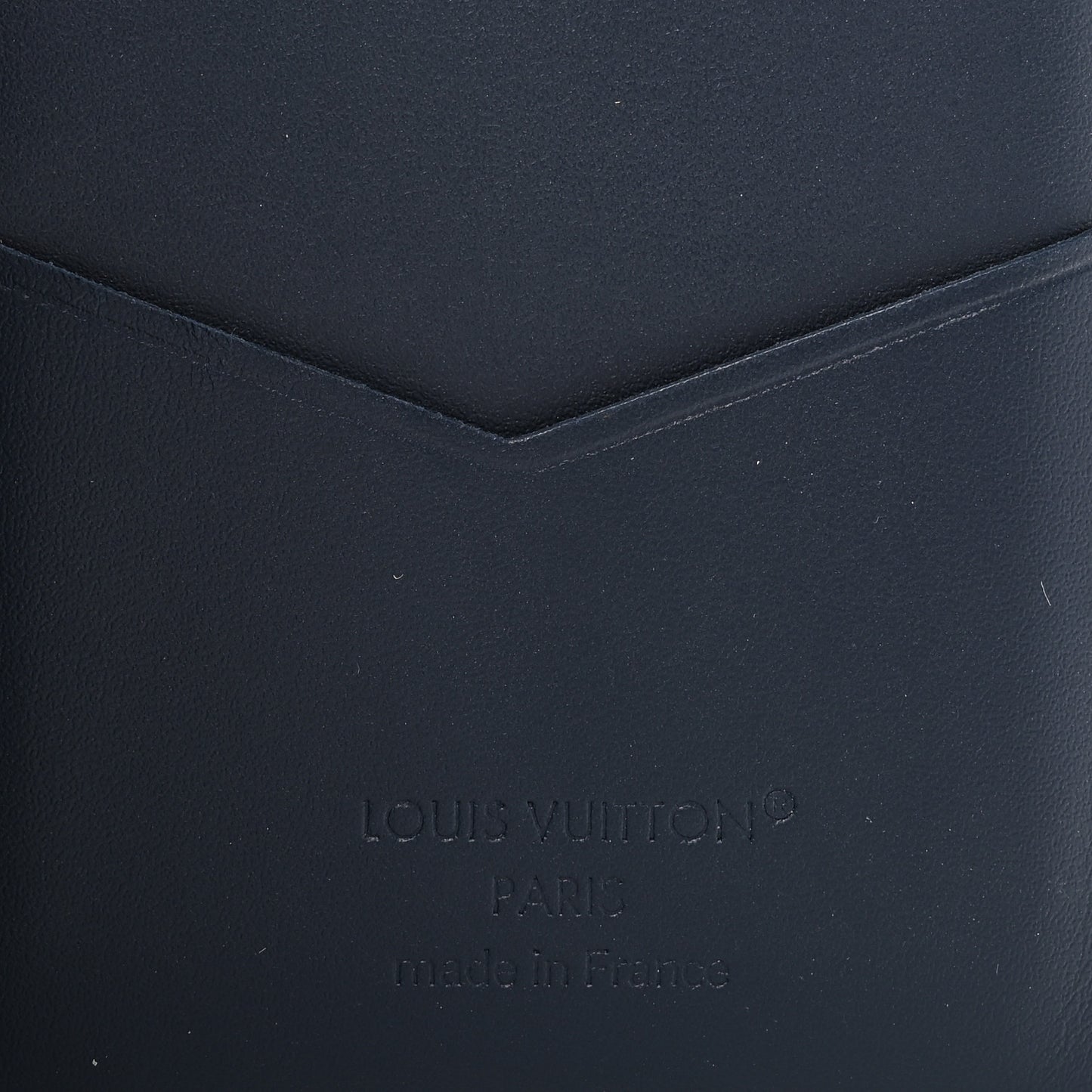 Calfskin Monogram Shadow Pocket Organizer Navy Blue White