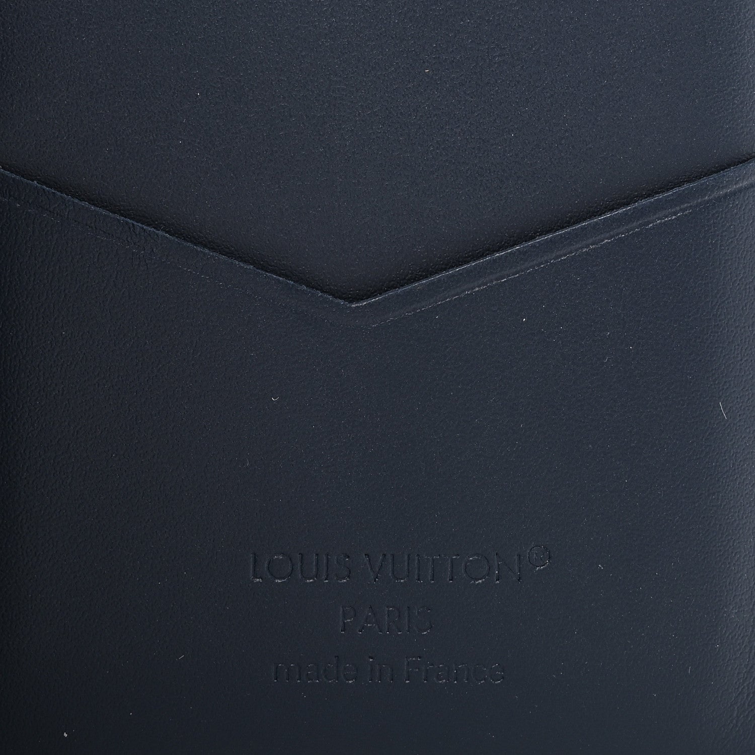 Louis Vuitton Calfskin Monogram Shadow Pocket Organizer Navy Blue White 6 of 7
