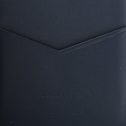 Louis Vuitton Calfskin Monogram Shadow Pocket Organizer Navy Blue White 6 of 7