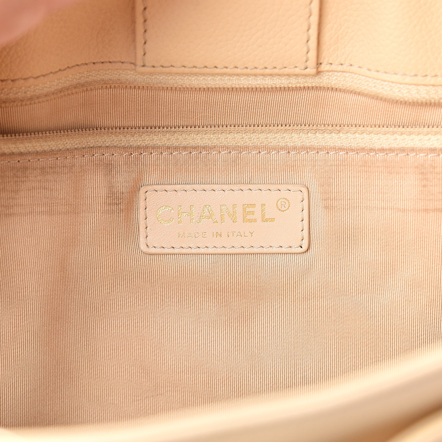 Chanel Calfskin Cerf Executive Shopper Tote Beige Clair 5 of 9
