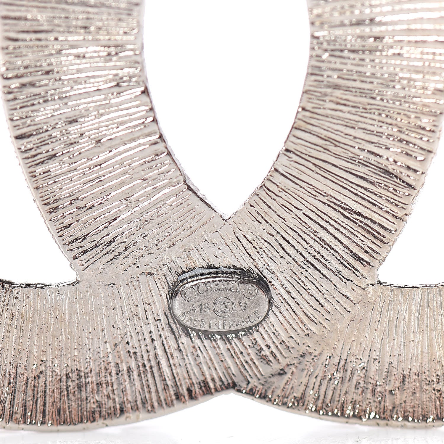 Chanel Baguette Crystal CC Brooch Silver 4 of 6