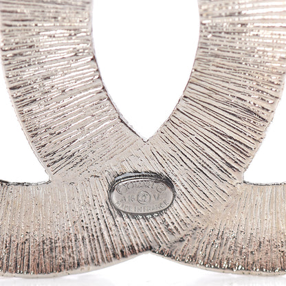 Chanel Baguette Crystal CC Brooch Silver 4 of 6