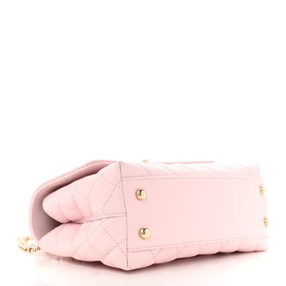 Chanel Caviar Quilted Mini Coco Handle Flap Light Pink 4 of 10