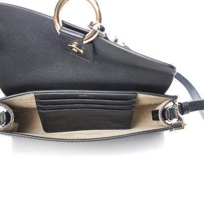 Chloe Suede Calfskin Mini Faye Shoulder Bag Black 5 of 8