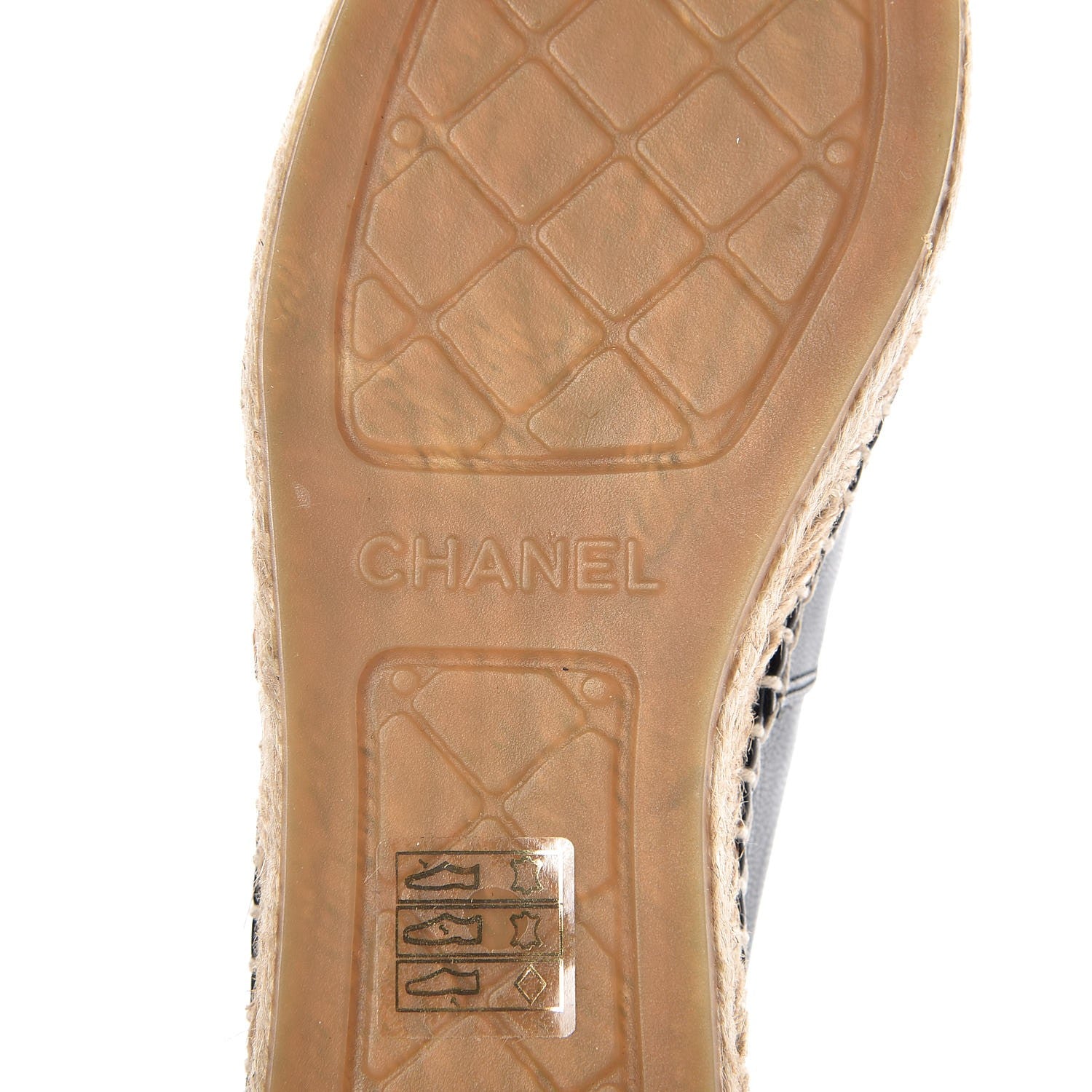 Chanel Lambskin CC Espadrilles 35 Black 7 of 10