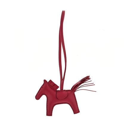 Hermes Milo Lambskin Grigri Rodeo Horse Bag Charm PM Rubis 1 of 3