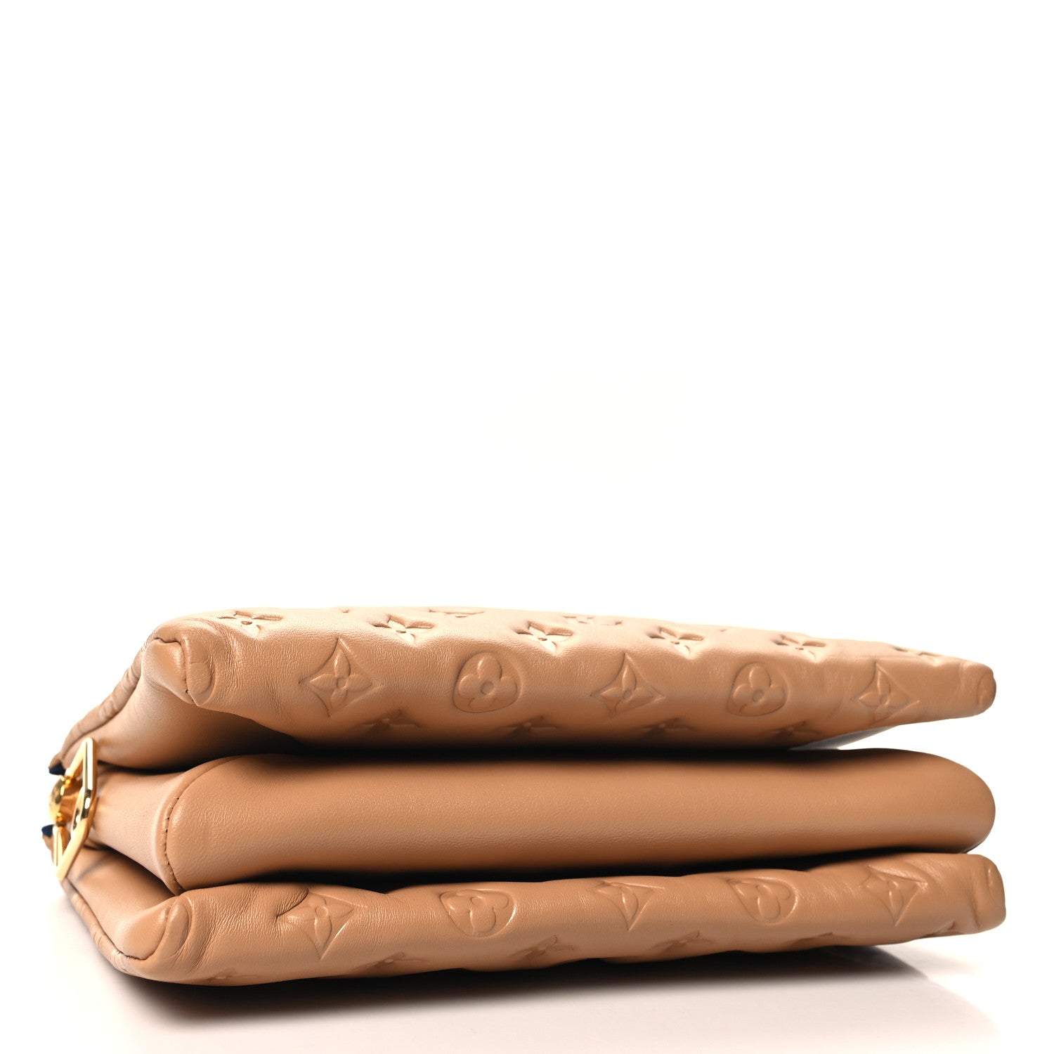 Louis Vuitton Lambskin Embossed Monogram Coussin PM Camel 4 of 11