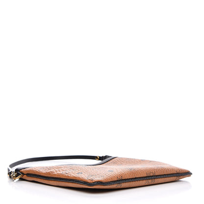 MCM Visetos Medium Stark Wristlet Pouch Cognac Black 4 of 11