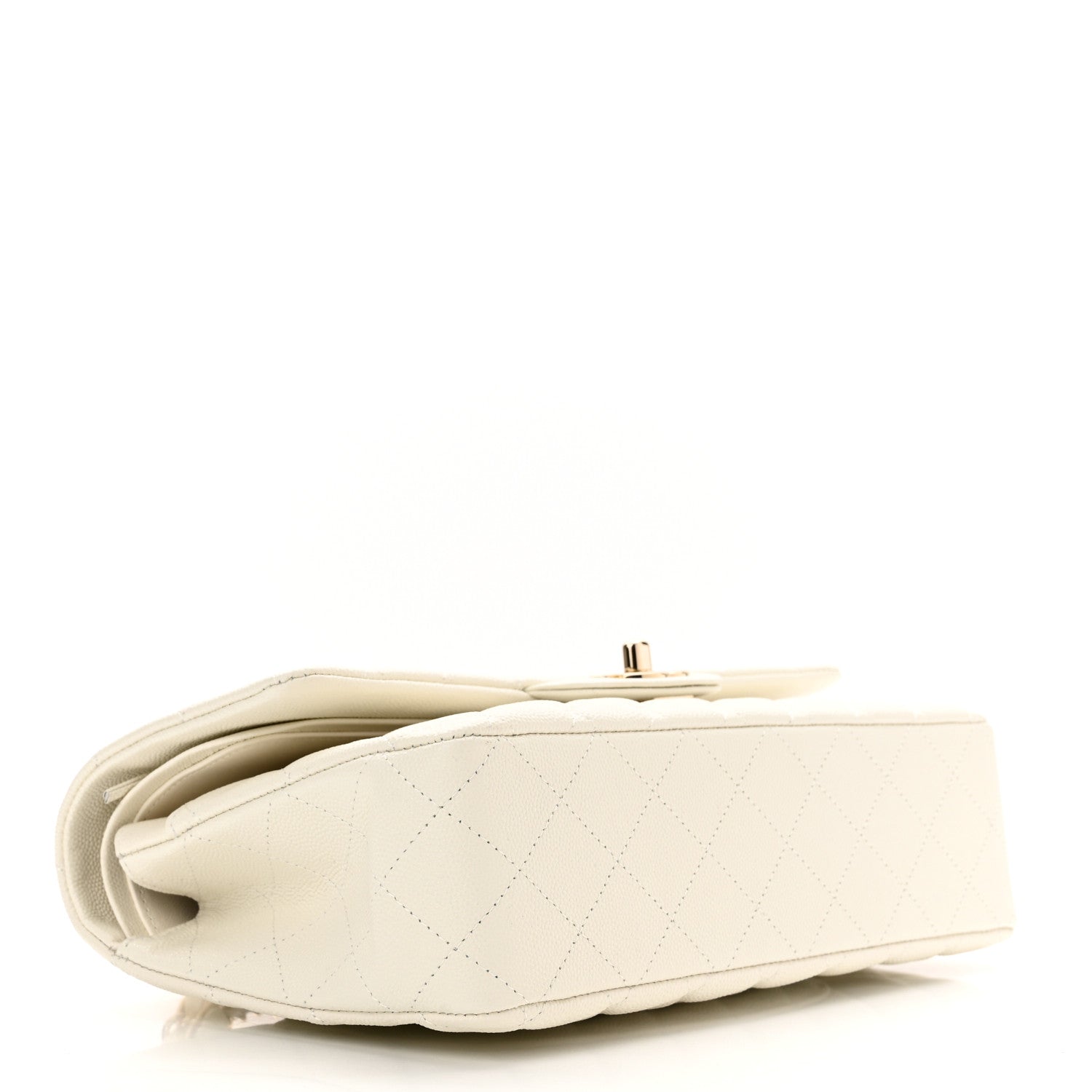 Chanel Caviar Quilted Medium Double Flap White 4 of 10