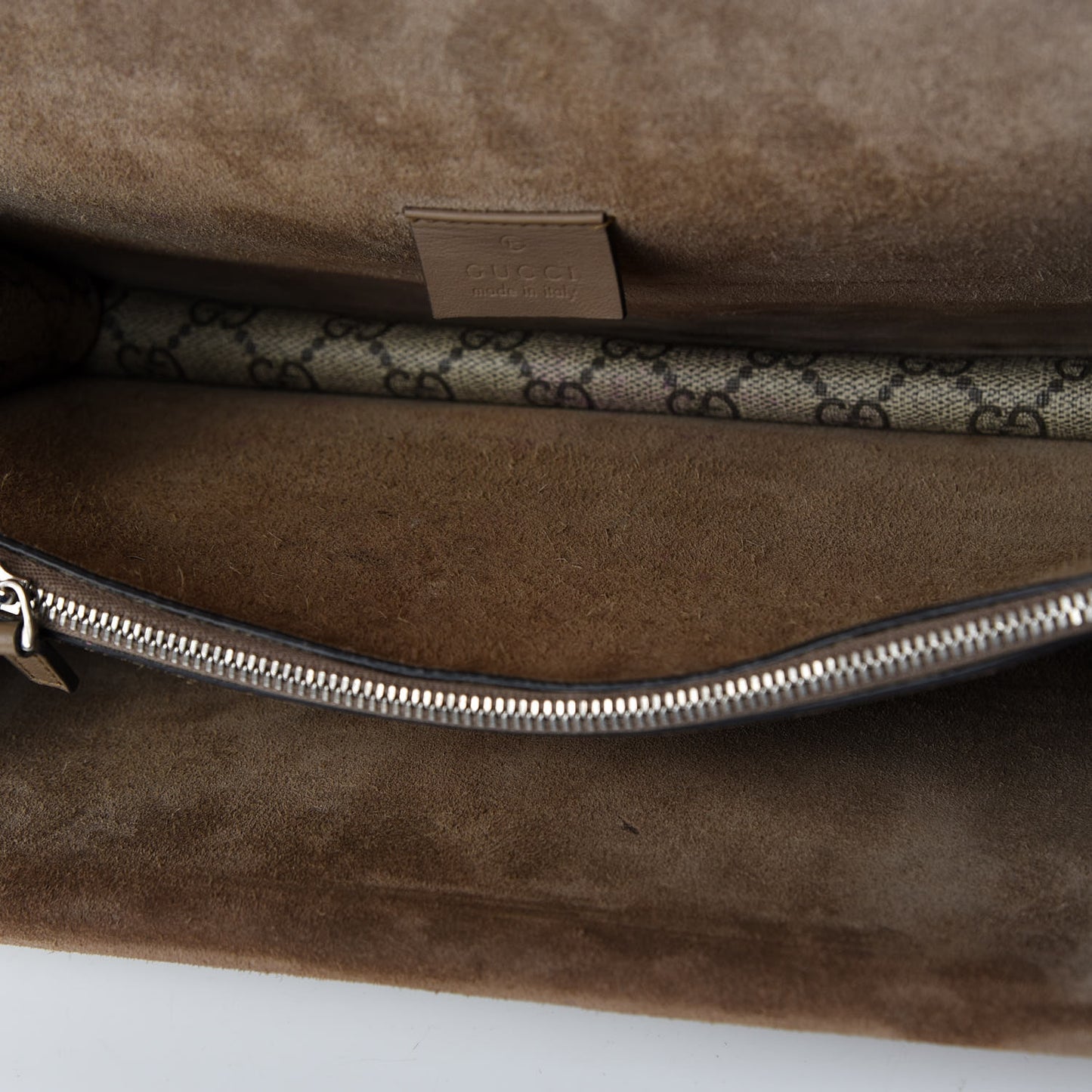 GG Supreme Monogram Small Dionysus Shoulder Bag Taupe